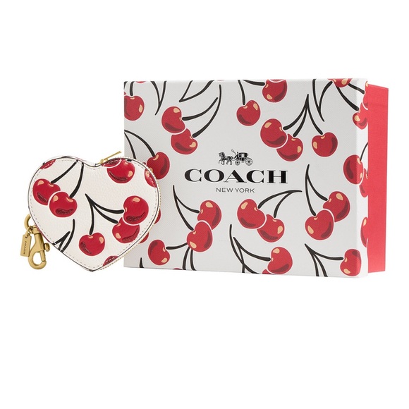 Coach Handbags - Coach Cherry Print Heart Coin Purse